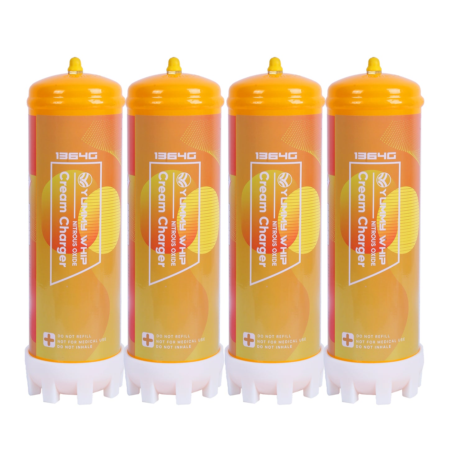 Yummy Whipped Cream Charger 2.2L 1364G N2O Nitrous Oxide Cartridges for Whipped Cream Dispenser, Cream Charger for Whipped Cream Maker