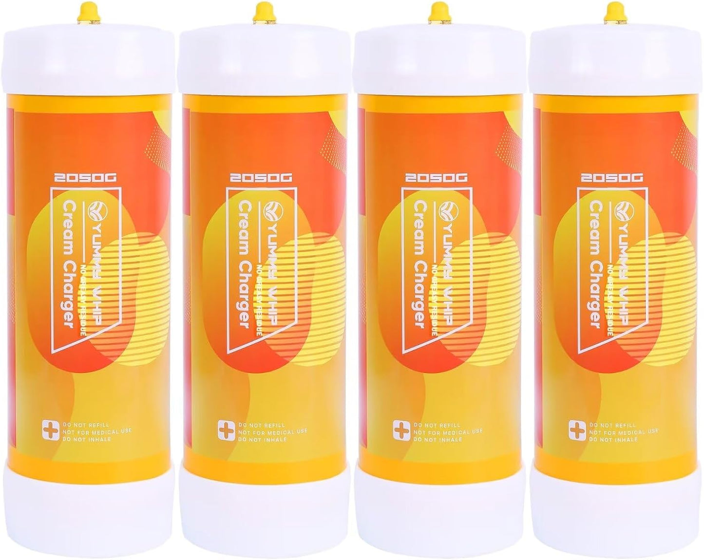 Yummy Whipped Cream Charger 3.3L, 2050g N2O Nitrous Oxide Cartridges for Whipped Cream Dispenser, Cream Charger for Whipped Cream Maker