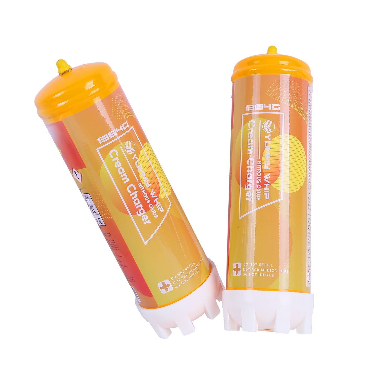 Yummy Whipped Cream Charger 2.2L 1364G N2O Nitrous Oxide Cartridges for Whipped Cream Dispenser, Cream Charger for Whipped Cream Maker