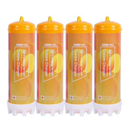 Yummy Whipped Cream Charger 2.2L 1364G N2O Nitrous Oxide Cartridges for Whipped Cream Dispenser, Cream Charger for Whipped Cream Maker