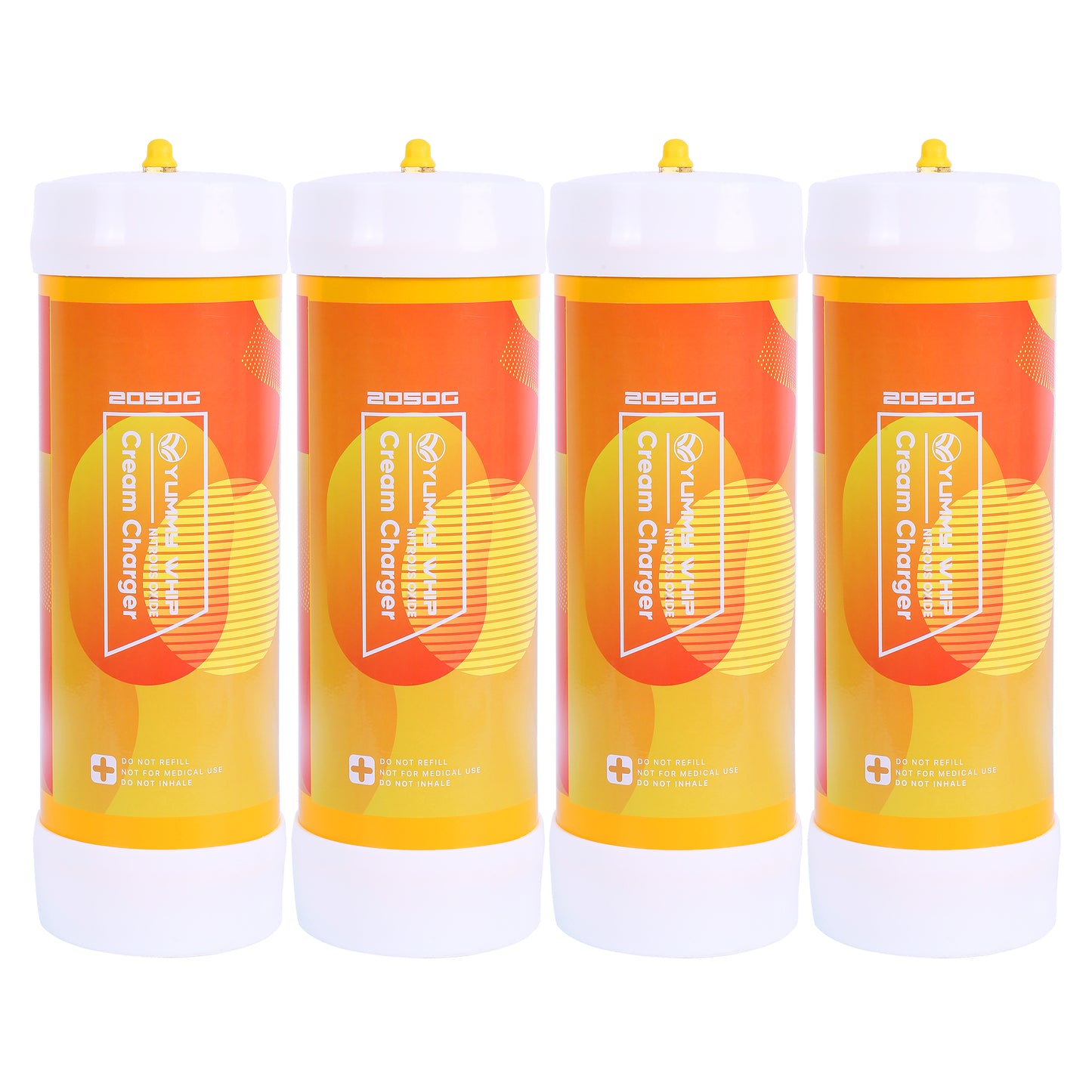 Yummy Whipped Cream Charger 2050G 3.3L  N2O Nitrous Oxide Cartridges for Whipped Cream Dispenser, Cream Charger for Whipped Cream Maker