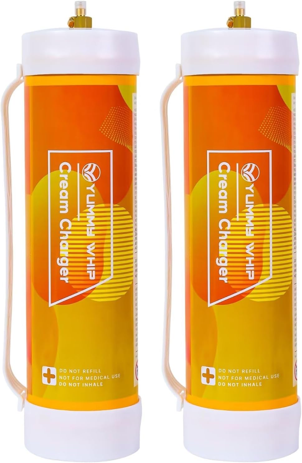 Yummy Whipped Cream Charger 3.3L, 2050g  N2O Nitrous Oxide Cartridges for Whipped Cream Dispenser, Cream Charger for Whipped Cream Maker