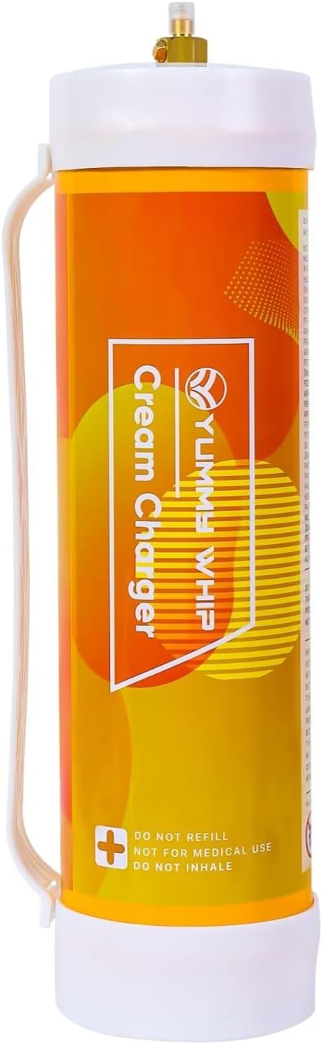 Yummy Whipped Cream Charger 3.3L, 2050g  N2O Nitrous Oxide Cartridges for Whipped Cream Dispenser, Cream Charger for Whipped Cream Maker