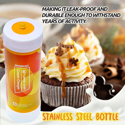 Yummy Whipped Cream Charger 3.3L, 2050g  N2O Nitrous Oxide Cartridges for Whipped Cream Dispenser, Cream Charger for Whipped Cream Maker