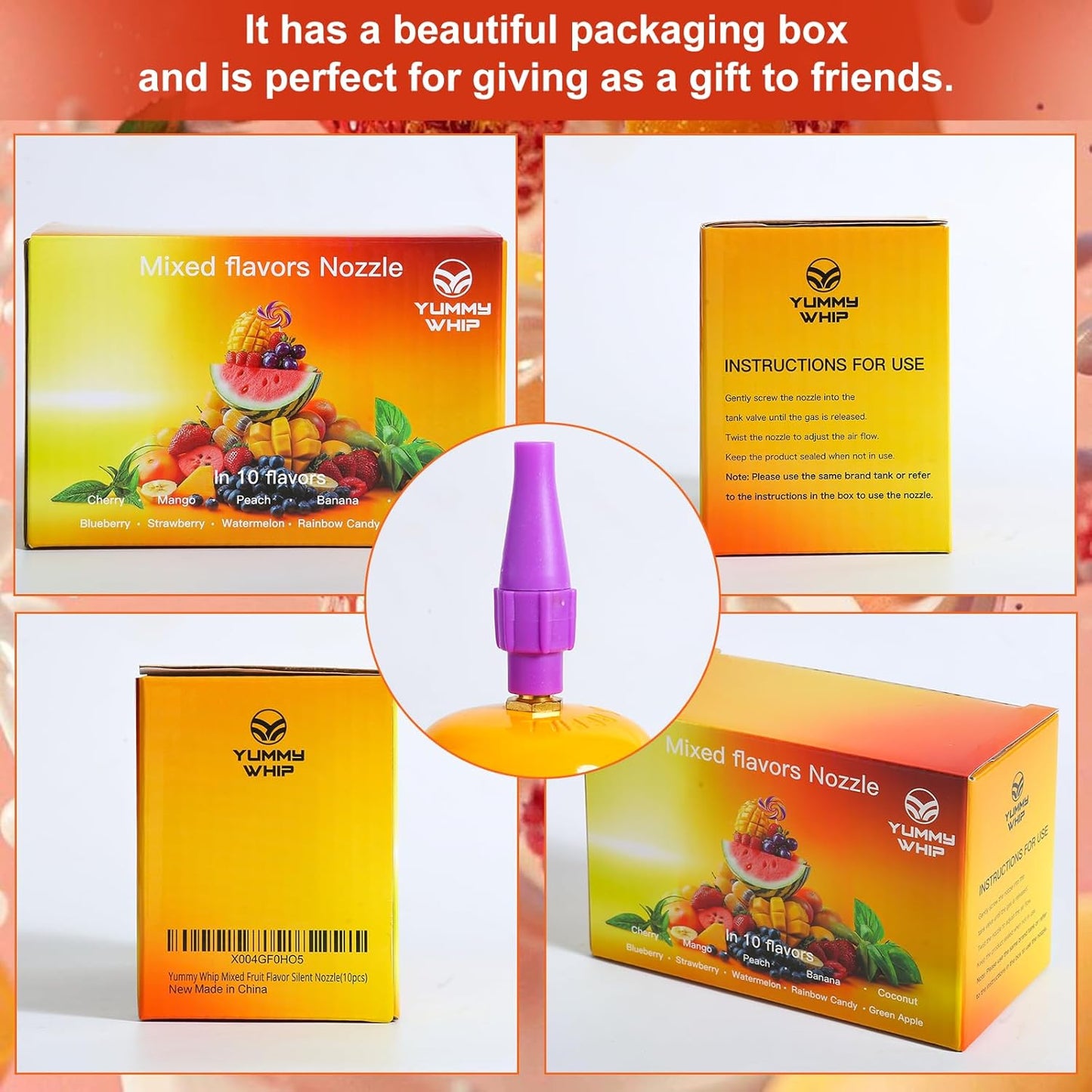 Mixed Fruit Flavor Silent Nozzle(10pcs)